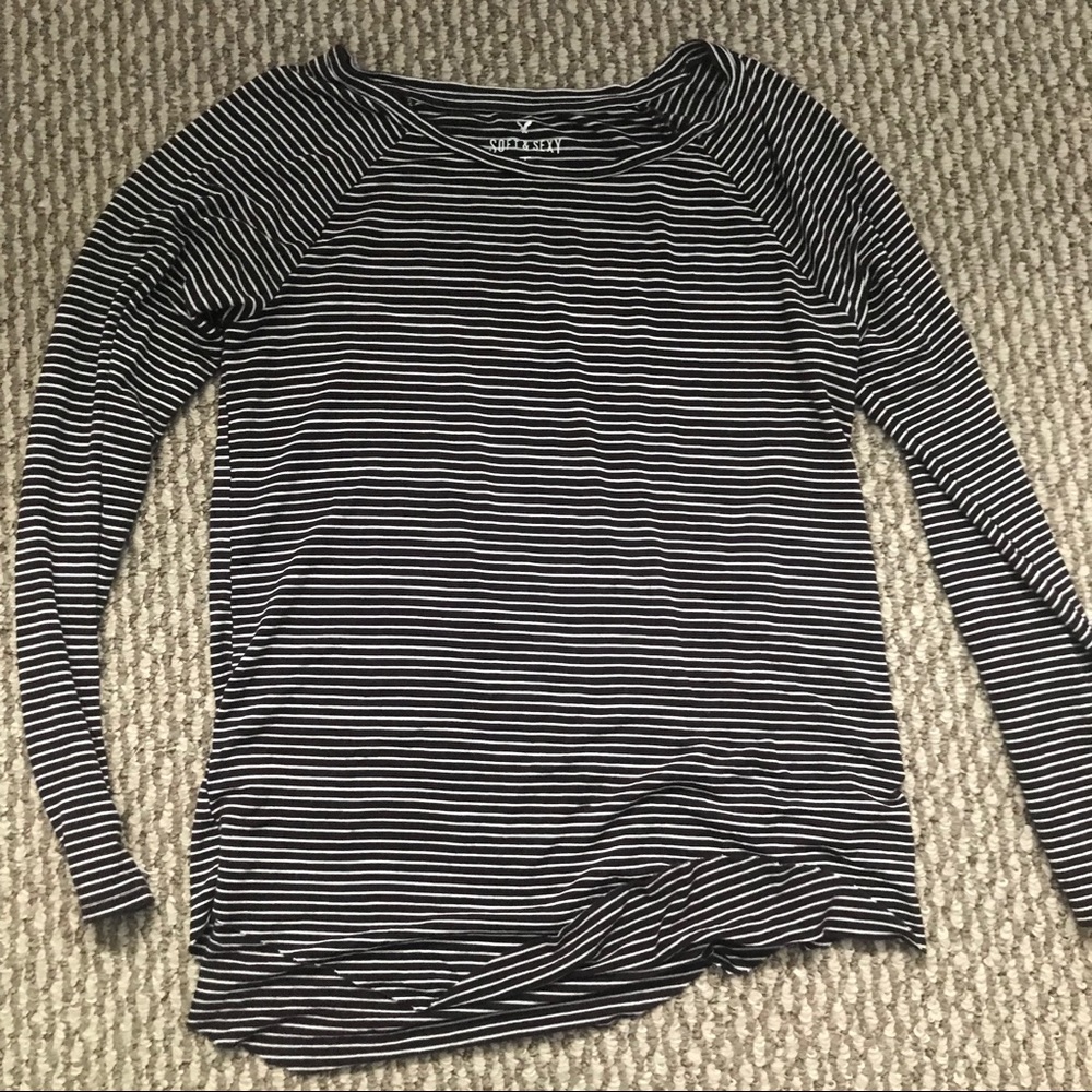 Striped long sleeve American Eagle shirt